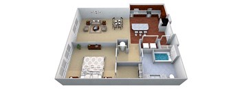 A6 Floor Plan Layout at Walton Riverwood, Atlanta, Georgia