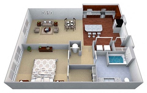 A6 Floor Plan Layout at Walton Riverwood, Atlanta, Georgia