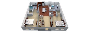 B1 Floor Plan Layout at Walton Riverwood, Atlanta