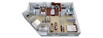 B3 Floor Plan Layout at Walton Riverwood, Georgia, 30339