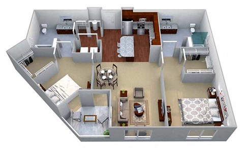 B3 Floor Plan Layout at Walton Riverwood, Georgia, 30339