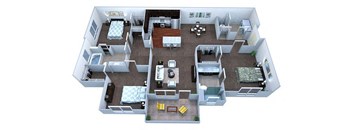 C1 Floor Plan at Walton Bluegrass, Alpharetta, GA, 30005