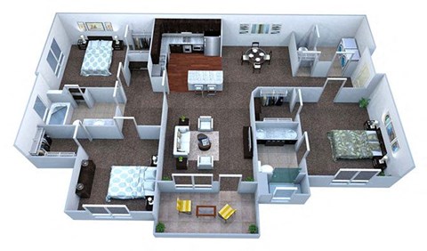 C1 Floor Plan at Walton Bluegrass, Alpharetta, GA, 30005