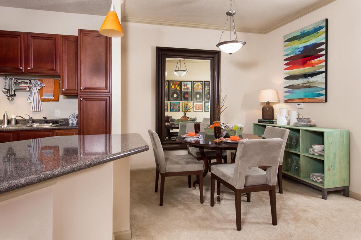 Walton Lakes Model Apartment Dining Area, Atlanta, GA