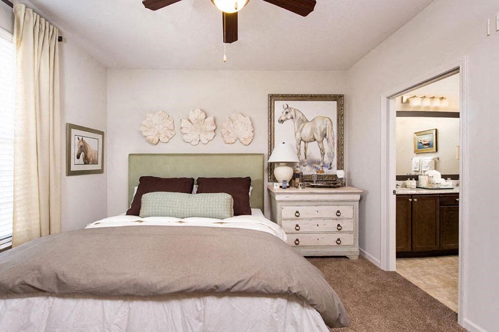 Model Bedroom interior at Walton Bluegrass, Alpharetta, GA, 30005