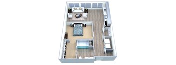 Walton Fayetteville 1 bedroom apartment our floor plans include a large living room and walk-in closet at Walton Fayetteville, Fayetteville