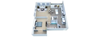 Walton Fayetteville 1 bedroom apartment our floor plans include a large living room and walk-in closet at Walton Fayetteville, Georgia, 30214