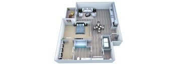 Walton Fayetteville 1 bedroom apartment our floor plans include a large living room and walk-in closet at Walton Fayetteville, Fayetteville, Georgia