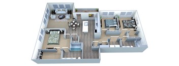 W3lton Fayetteville 1 bedroom apartment our floor plans include a large living room and walk-in closet at Walton Fayetteville, Fayetteville, GA, 30214