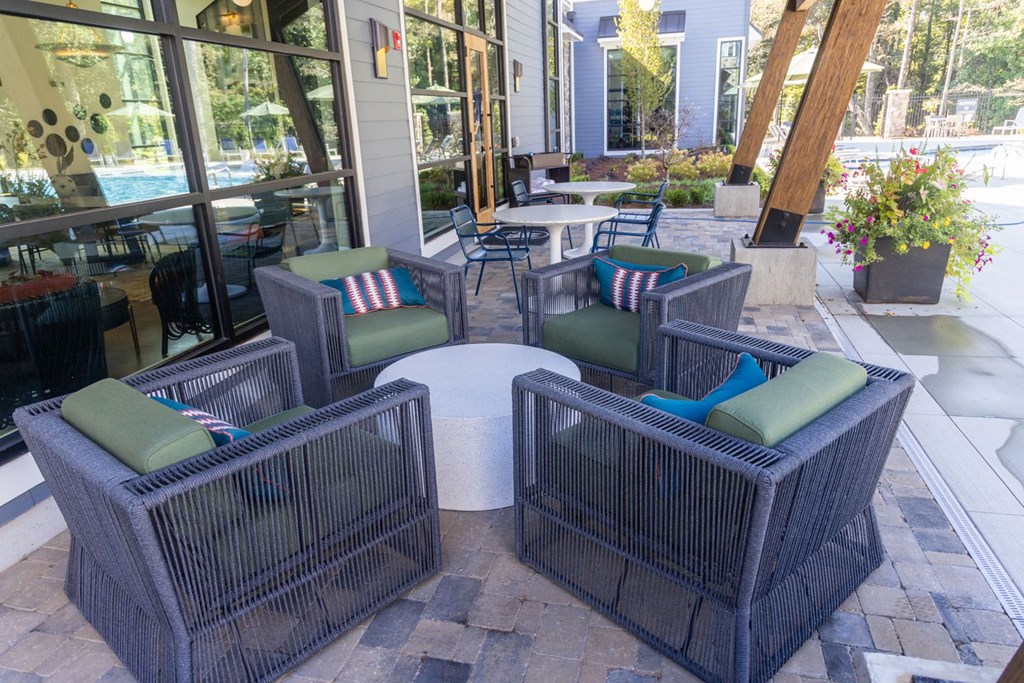 Walton Fayetteville community pool and canana with fireplace