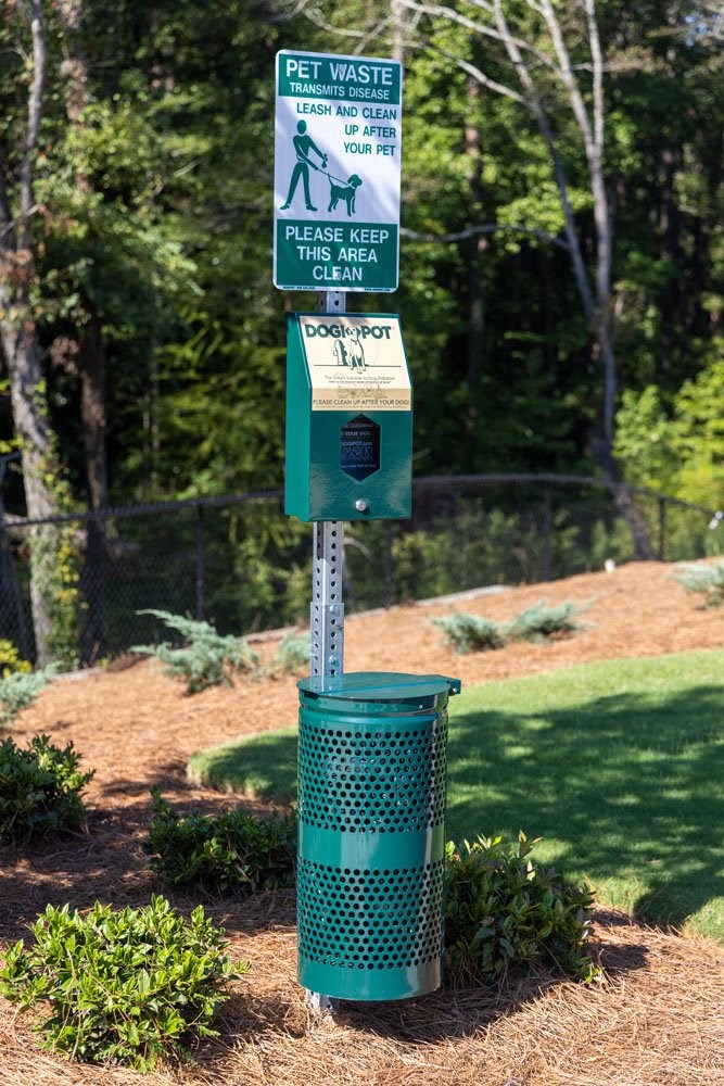 Walton Fayetteville dog park and dog waste station