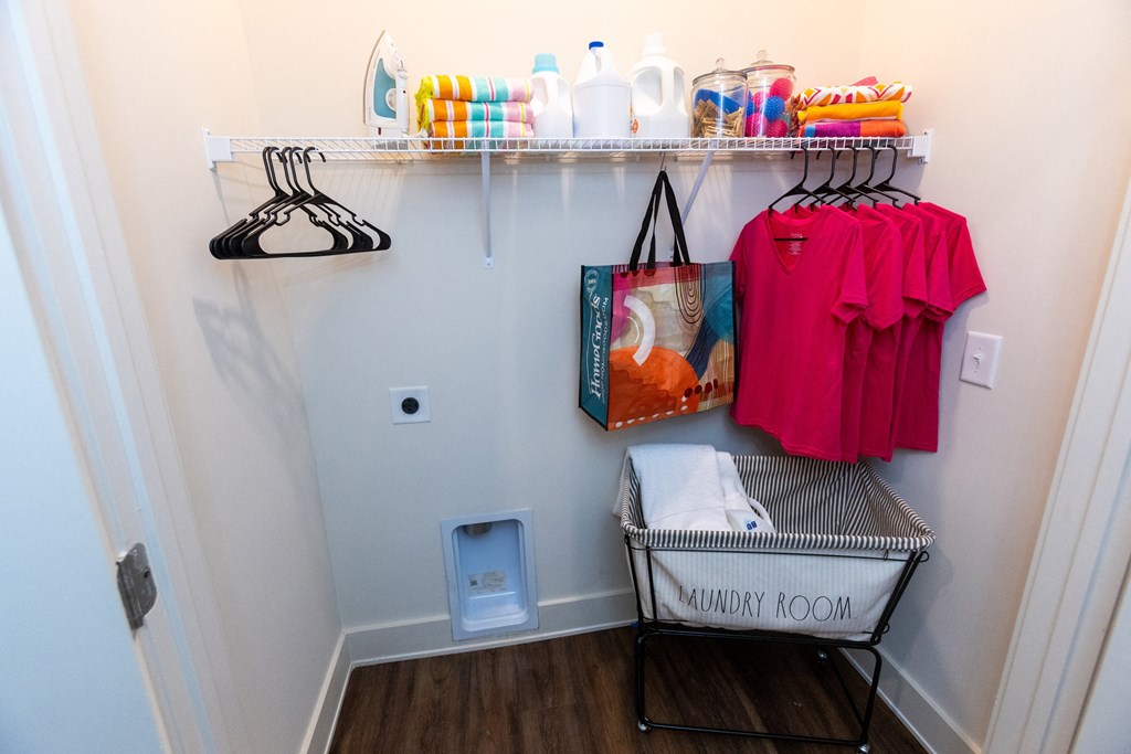 this is a photo of the mud room in the 653 square foot 1 bedroom apartment at