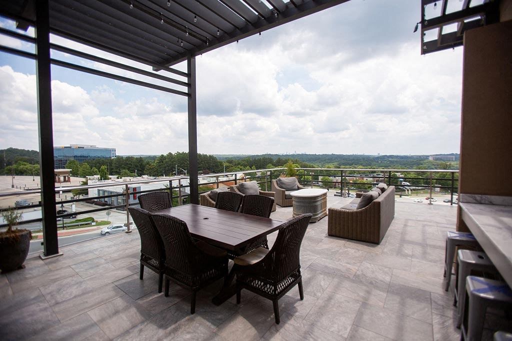 Outdoor sitting area at Walton Riverwood, Atlanta