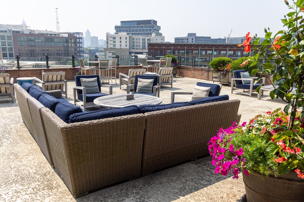 the roof terrace at 353 sacramento street in san francisco