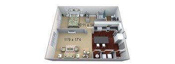 Walton Westide A3 Floor Plan at Walton Westside, Atlanta, GA, 30318