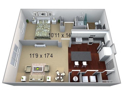 Walton Westide A3 Floor Plan at Walton Westside, Atlanta, GA, 30318