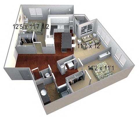 Westside B4 Floor Plan at Walton Westside, Atlanta, GA