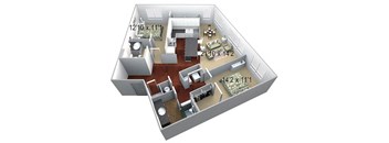 Walton Westside B4 Floor Plan at Walton Westside, Atlanta, 30318