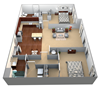 B1_A 2 Bed/2 Bath