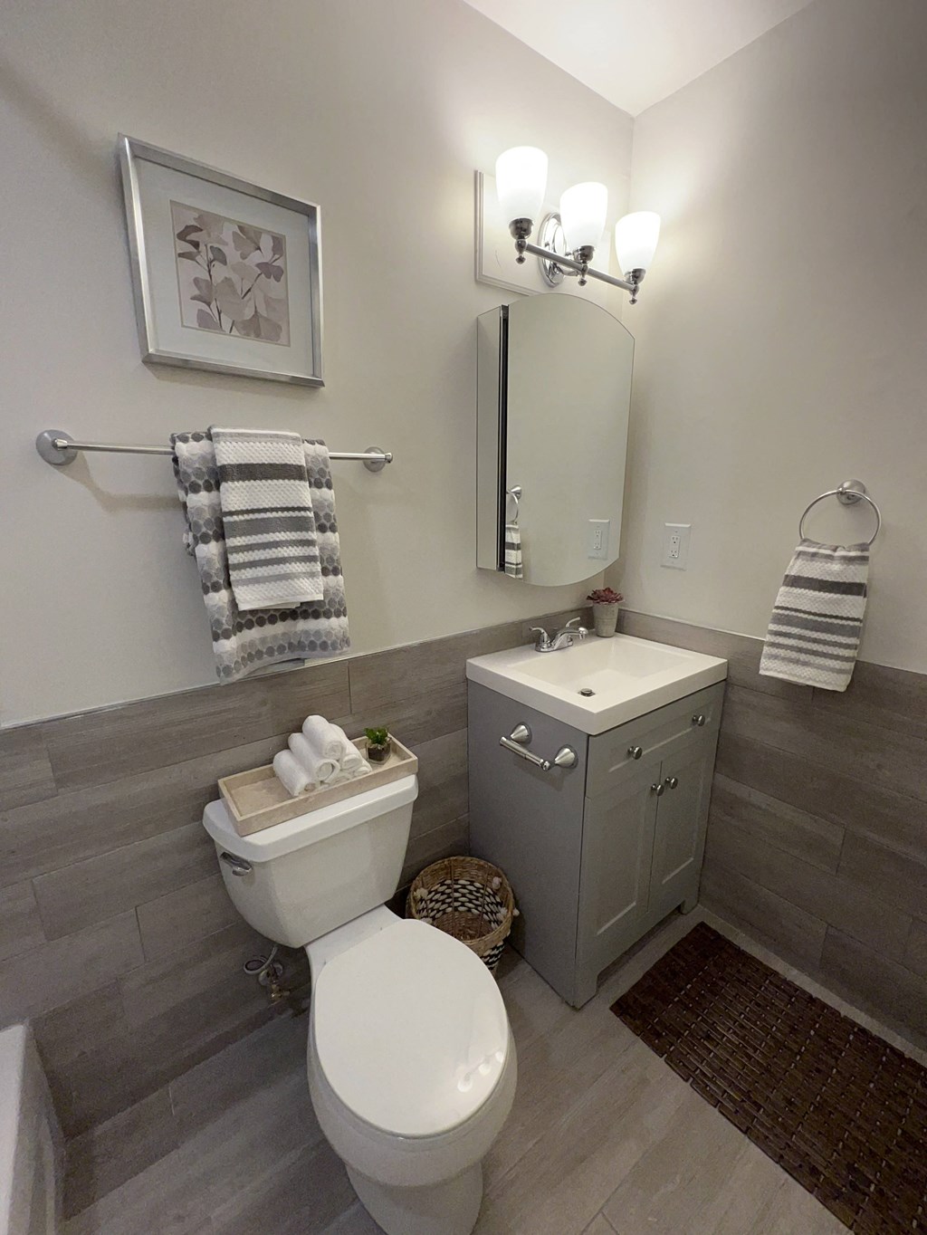 Modern Stylish Bathroom at Brookwood at Ridge, New York, 11961