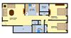 2 Bed 1 Bath Floorplan 2 Bed 1 Bath Floorplan at Brookwood at Ridge, Ridge
