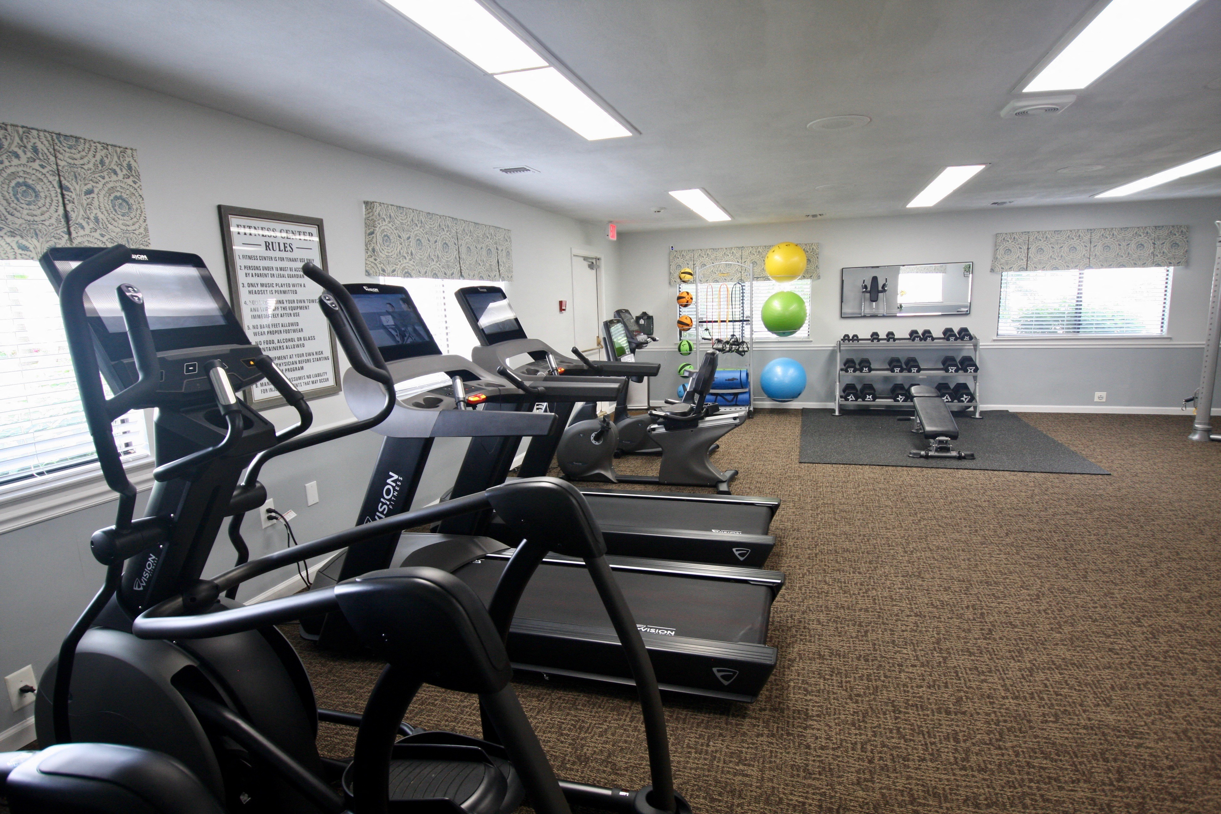 View of gym equipment