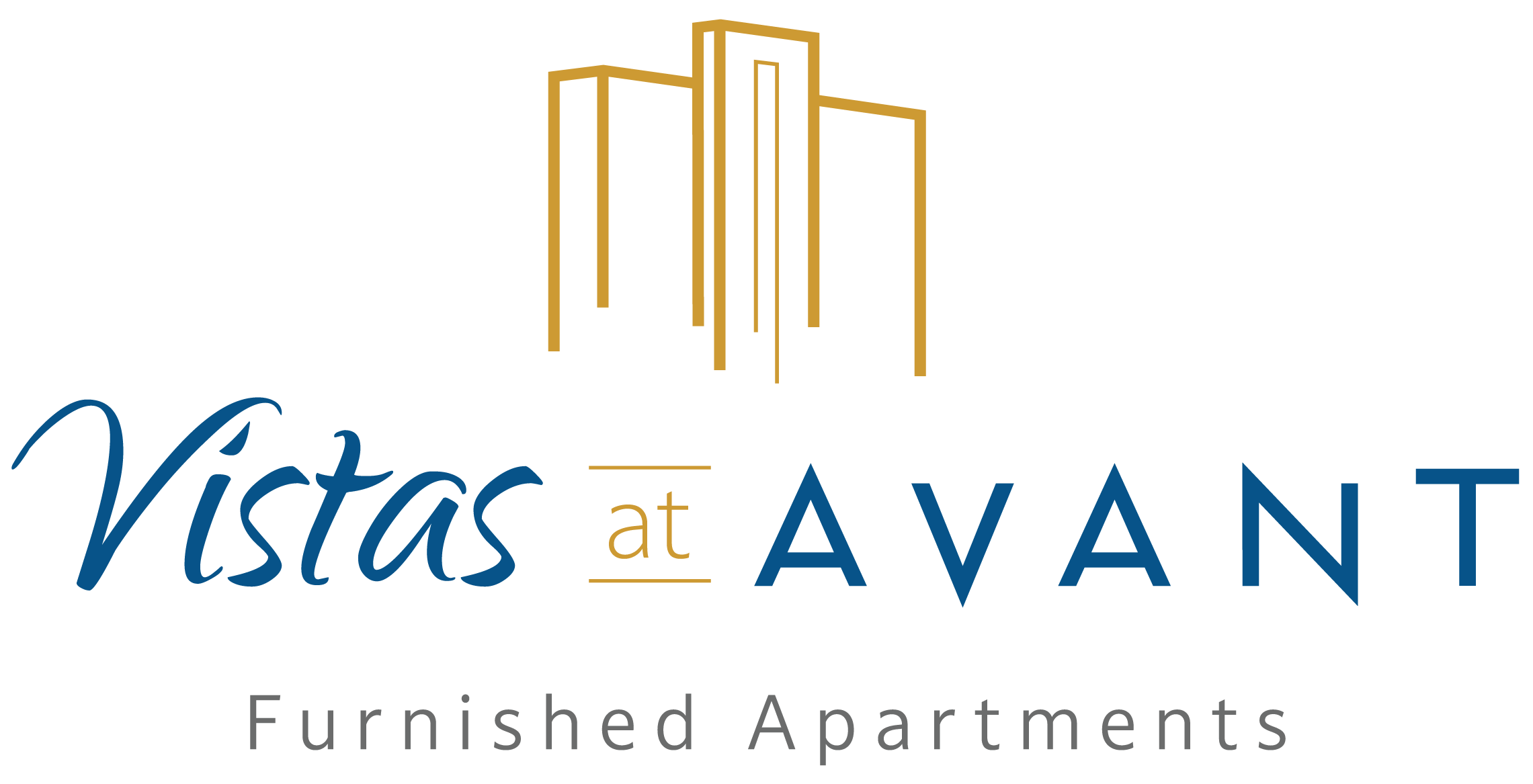 the logo for vitas at avant apartments and the logos for the furnished apartments