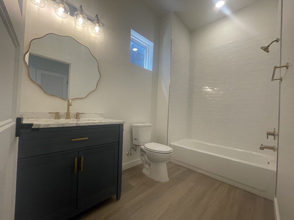 a bathroom with a sink and a toilet and a shower