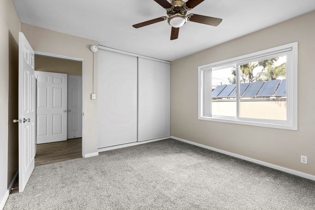 Carpeted Bedroom at Gloria Homes Apartments, Los Angeles