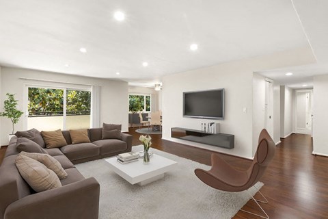 Staged Living and Dining Room at White Oak Terrace Apartments, Encino, CA