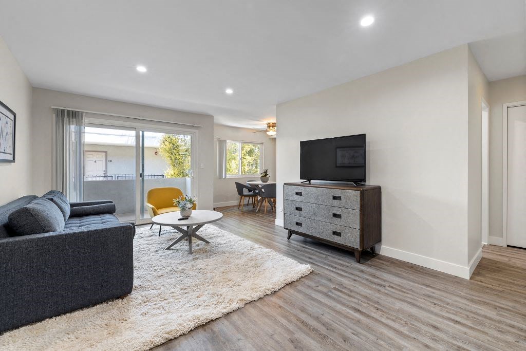 Livingroom Area at Lombardi Apartments, Woodland Hills, California