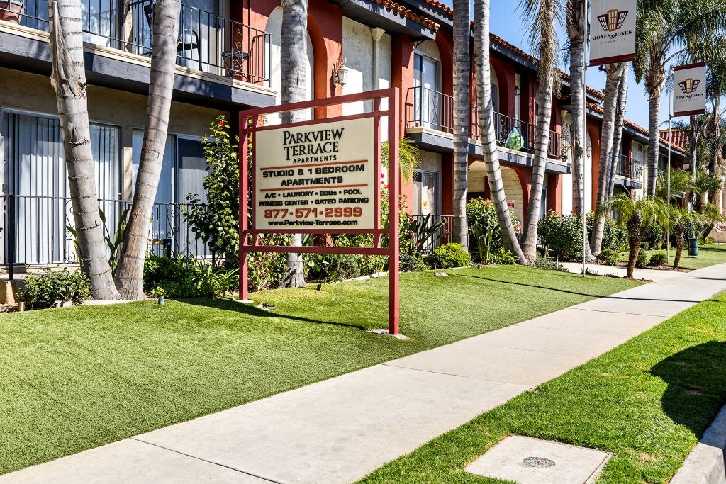 Monument Sign at Parkview Terrace Apartments, Sherman Oaks, 91423