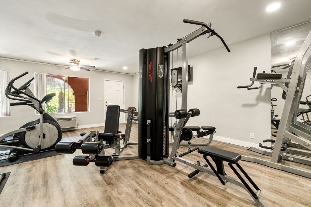 Fitness Center Equipment at Parkview Terrace Apartments, Sherman Oaks, California