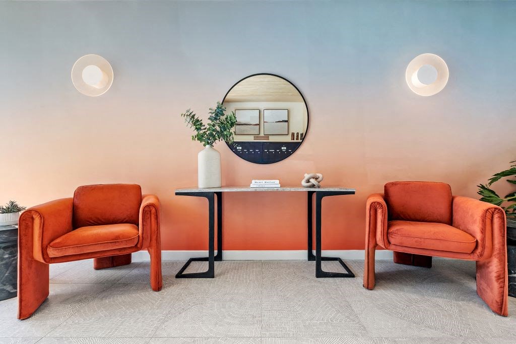 Lobby Waiting Area at Kling Trio Apartments, Valley Village, CA, 91607