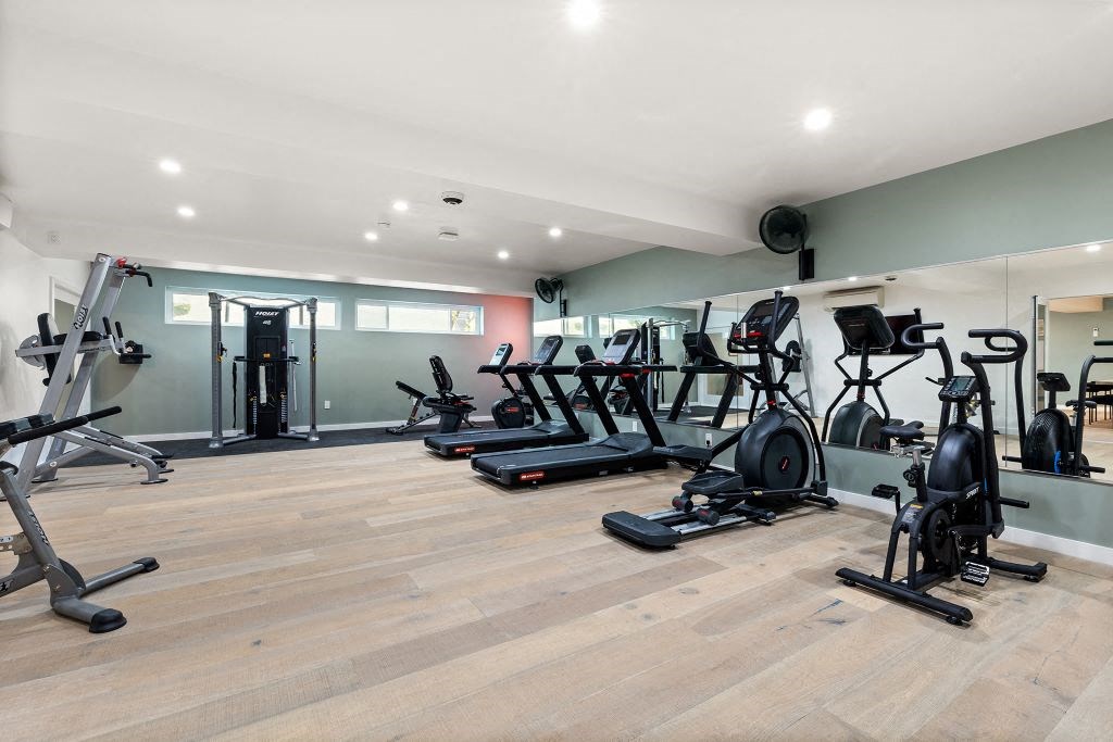 Gym at Brookside Terrace Apartments, California