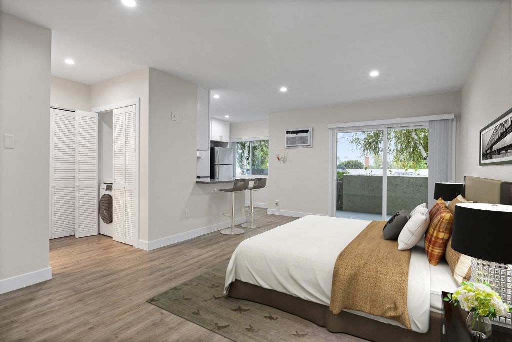 Studio Bedroom at Brookside Terrace Apartments, Encino, 91316