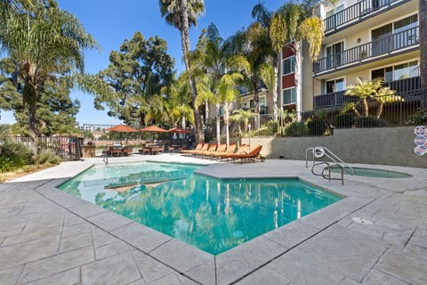 Pool at Parkway Plaza Apartments, California, 90230