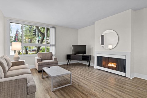 Living Room at Parkway Plaza Apartments, California, 90230