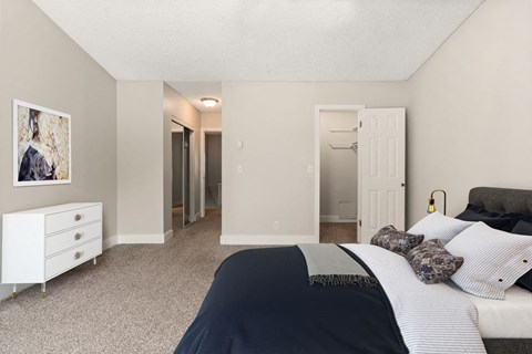 Bedroom with Furniture at Parkway Plaza Apartments, Culver City, CA