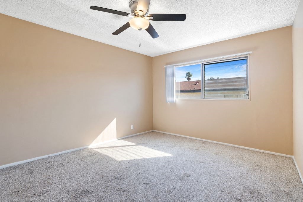 Ceiling fan in two bedroom Los Angeles Apartment