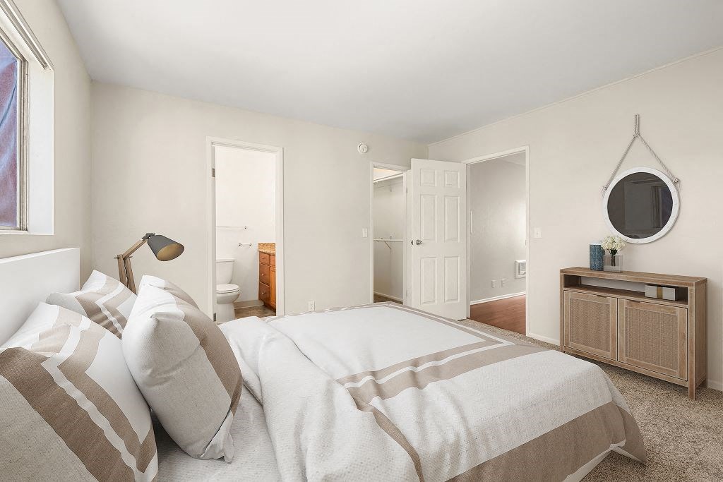Bedroom With Closet at Topanga Canyon Apartments, West Hills, CA