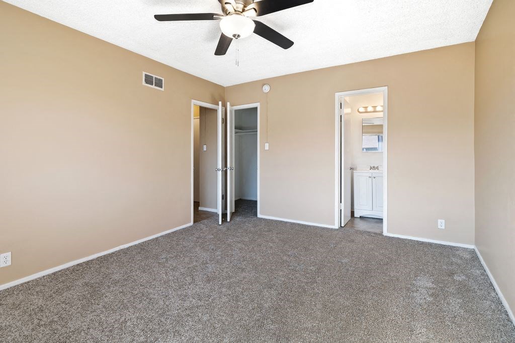 Master bedroom with private bathroom.