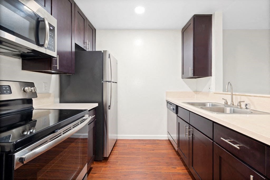 Updated Cabinets and Countertops at The Meadows at Westlake Village Apartments, Westlake Village, CA
