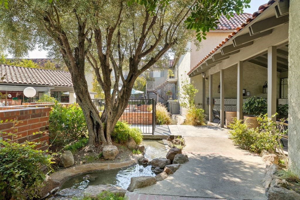 Walkway at Brookside Terrace Apartments, Encino, CA