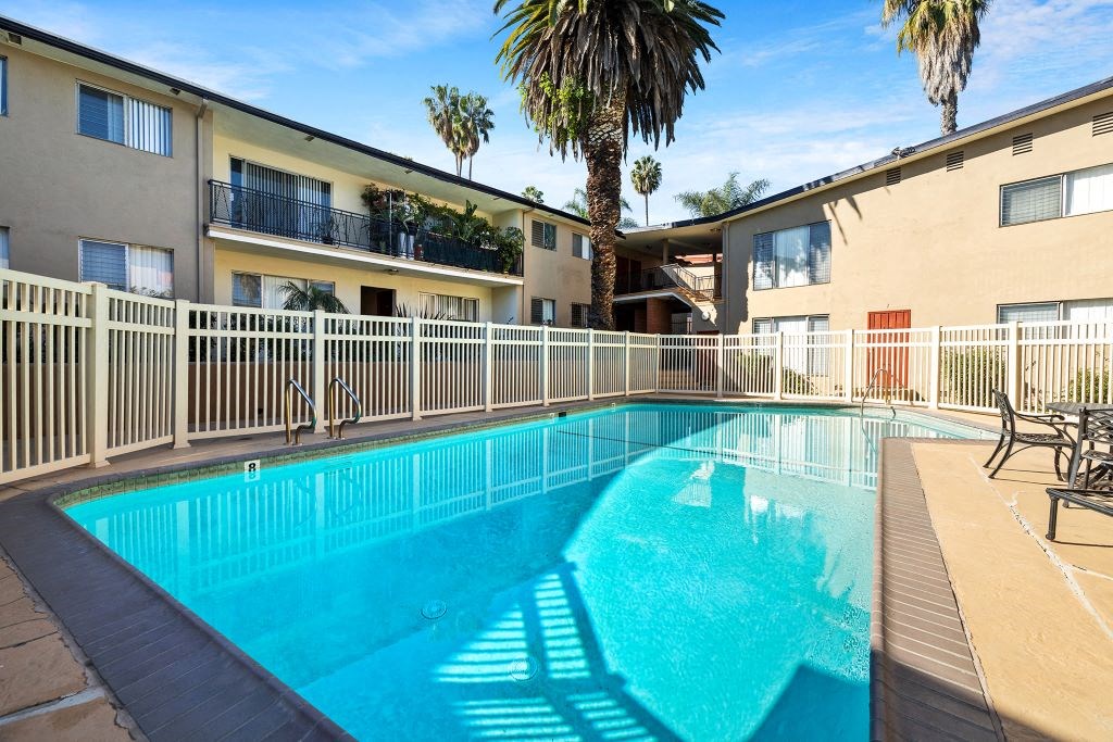 Sparkling pool Los Angeles apartment