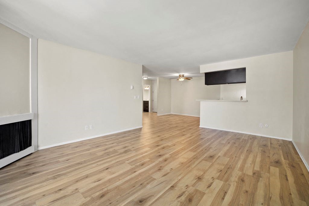 Open Living Room and Kitchen Two Bedroom Apartment