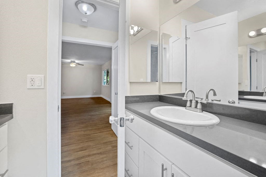 Upgraded cabinets and countertops at Casa De Marina Apartments, Los Angeles, CA 90066