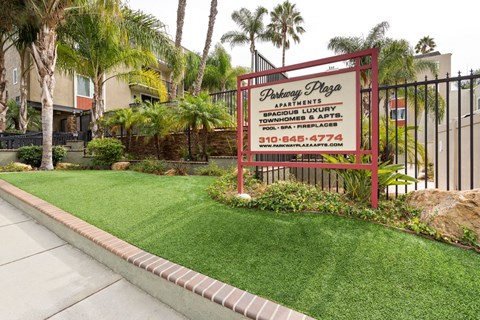 Property Signage at Parkway Plaza Apartments, Culver City, CA, 90230