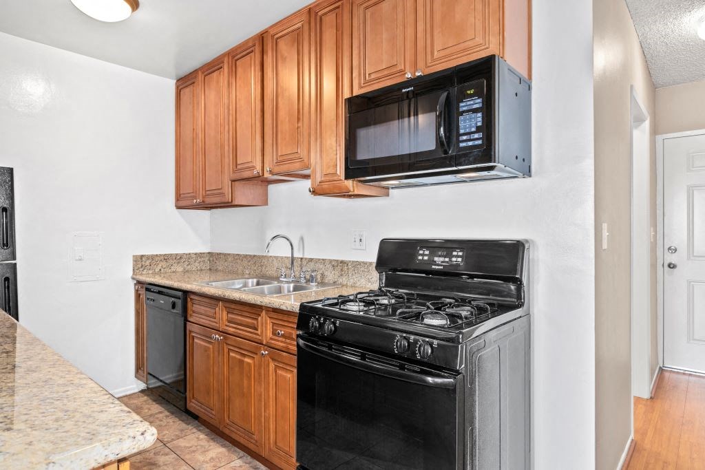 Furnished Kitchen at Parkview Terrace Apartments, Sherman Oaks, CA