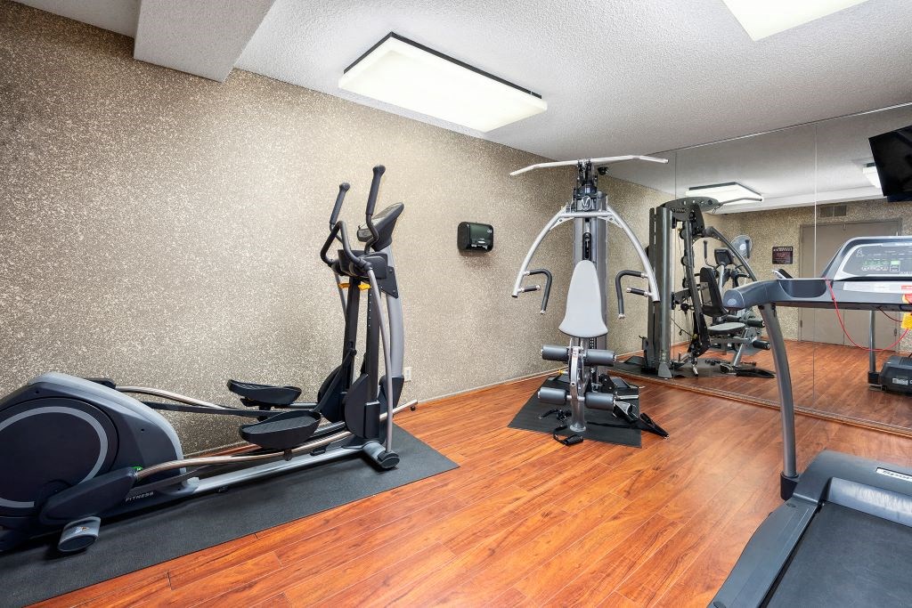 Gym at Woodland Trio Apartments, North Hollywood, CA, 91601